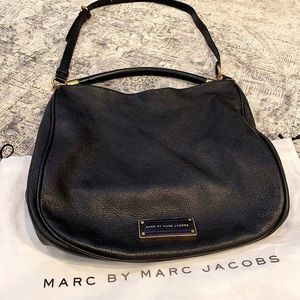 Marc by Marc Jacobs- Hobo Handbag - Black with gold hardware.